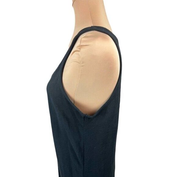 GAP Midi Tank Dress Size PM Black Scoop Neck Sundress Cotton Beachy NWOT - Picture 5 of 11